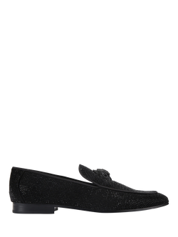 Kurt Geiger London Hugh 2 Eagle Velvet Loafers, Black, Black