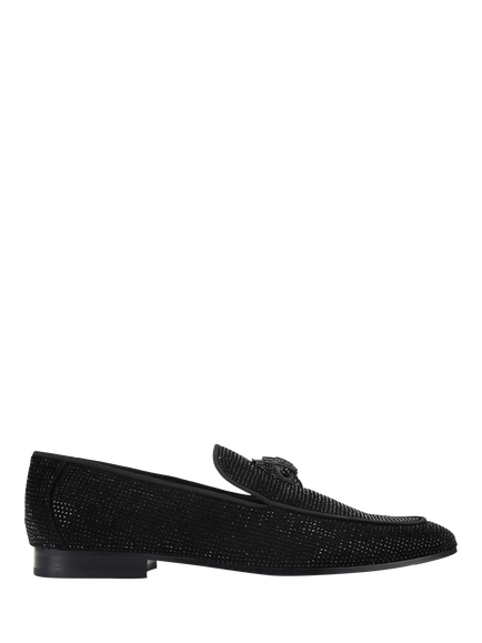 Kurt Geiger London Hugh 2 Eagle Velvet Loafers, Black, Black