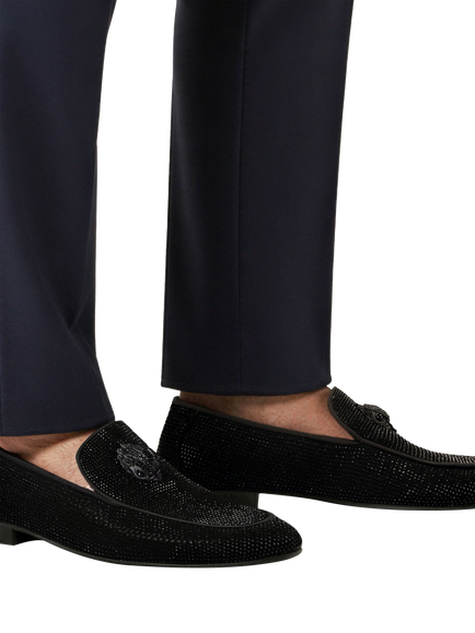 Kurt Geiger London Hugh 2 Eagle Velvet Loafers, Black - view 2, Black