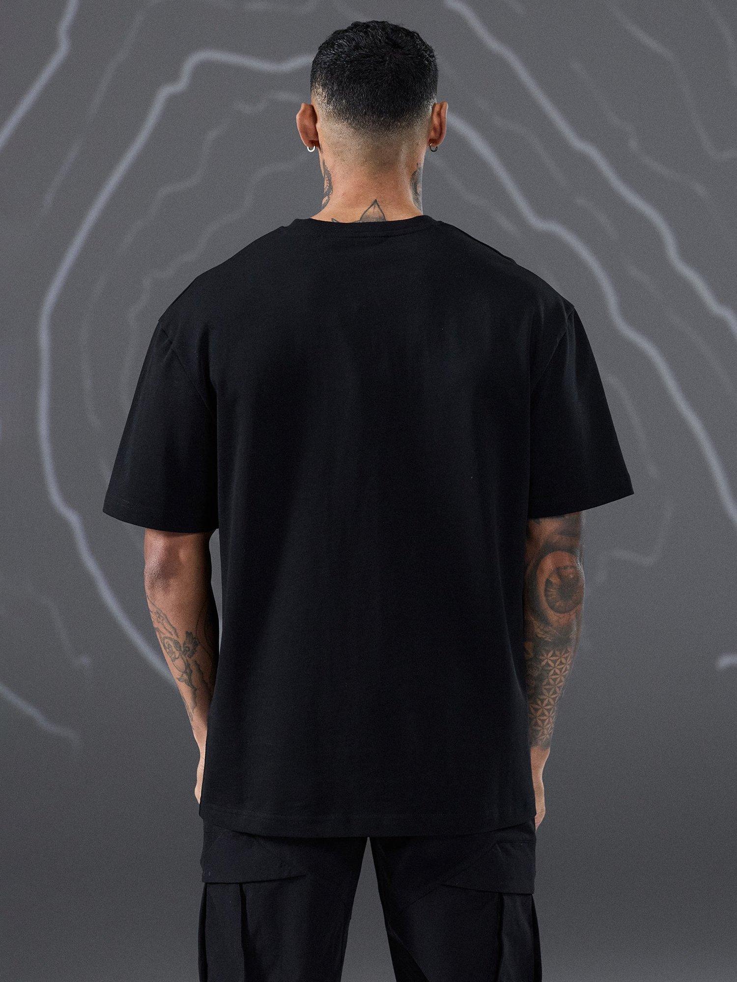 Product image 3 of 7, which shows Gym King Oblivion Relaxed Fit T-Shirt, Black, XS