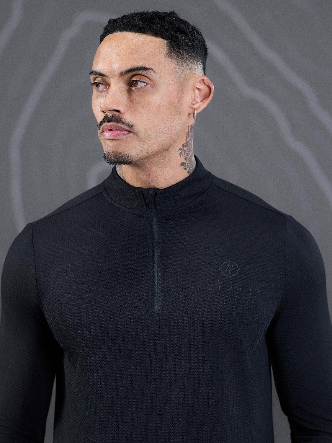 Product image 4 of 9, which shows Gym King Rogue 1/4 Zip Top, Black, L