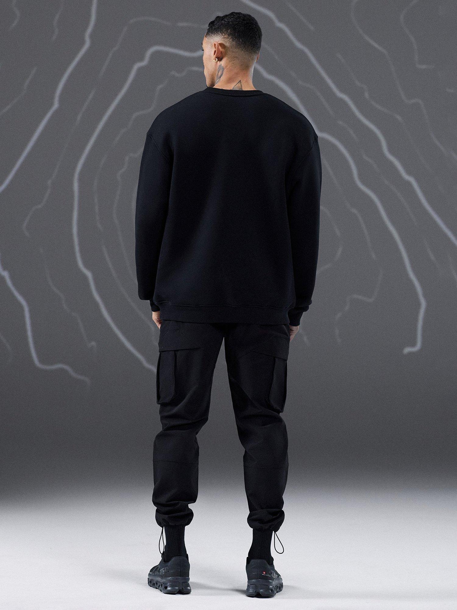 Product image 10 of 10, which shows Gym King Cargo Utility Trousers, Black, M