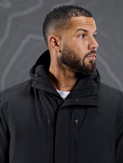 Gym King Mid-Length Hooded Parka Coat, Black - view 2, Black