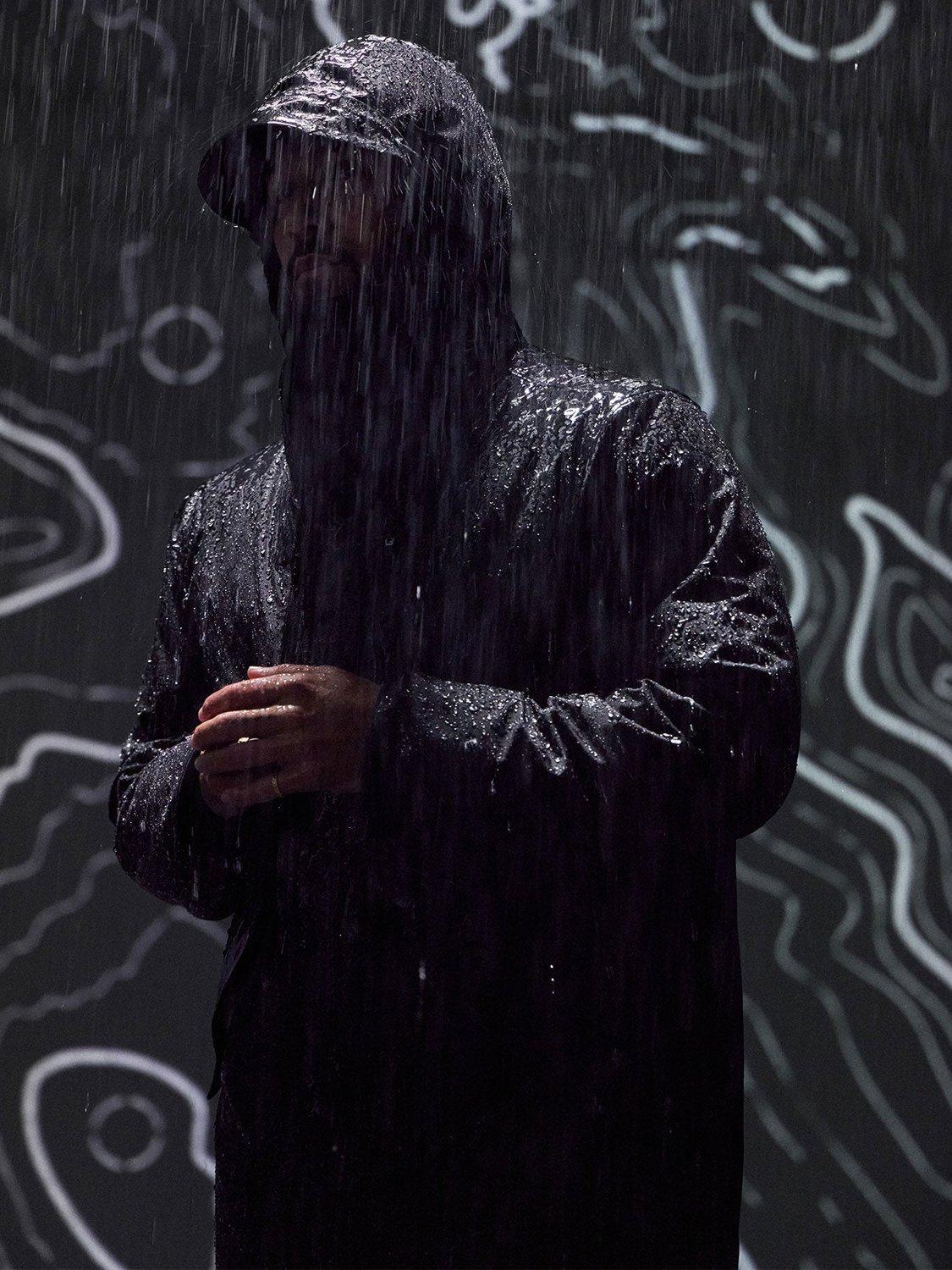 Product image 10 of 11, which shows Gym King Mid-Length Hooded Parka Coat, Black, L