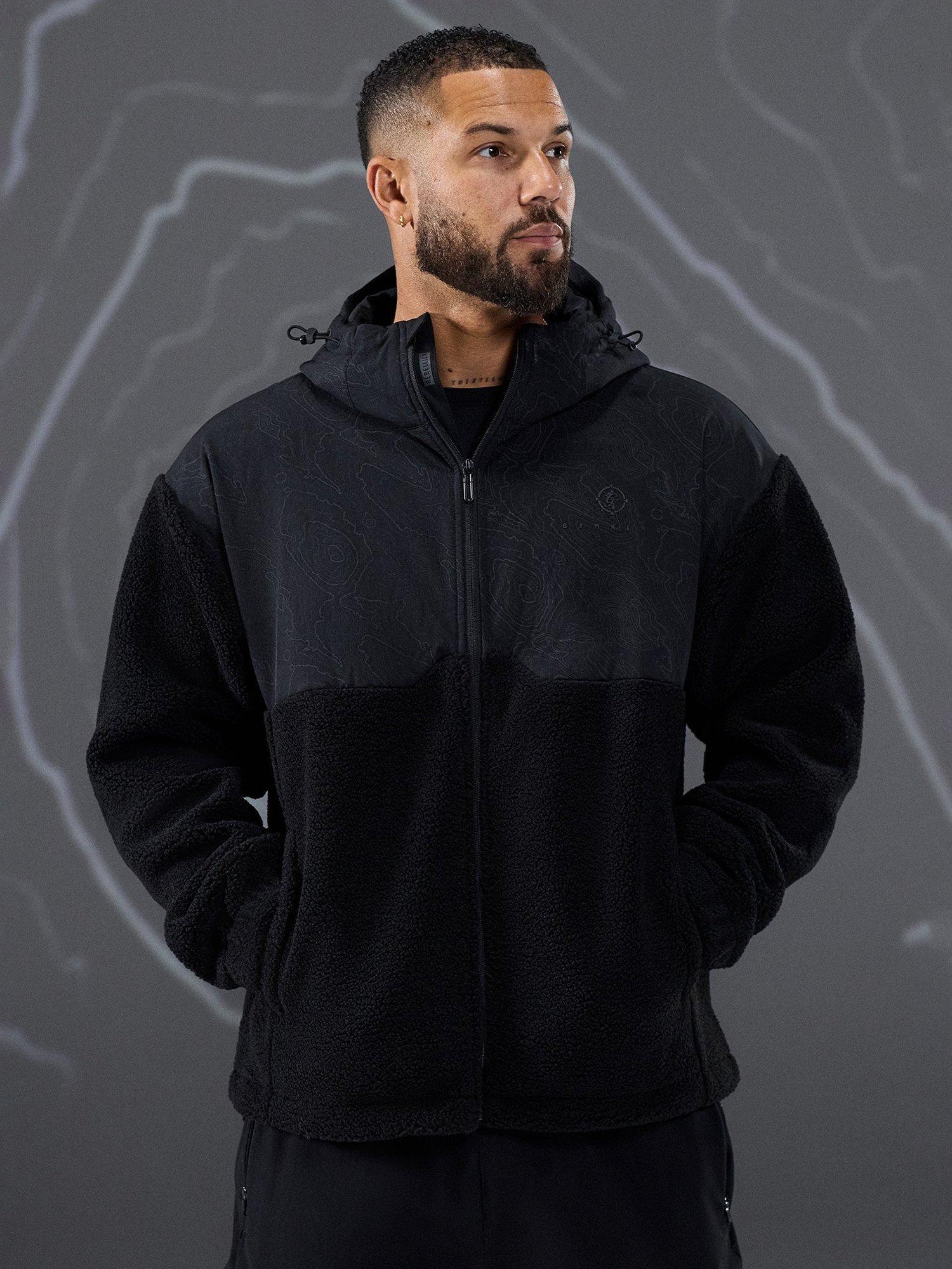 Product image 1 of 11, which shows Gym King Response Borg Jacket, Black, XL