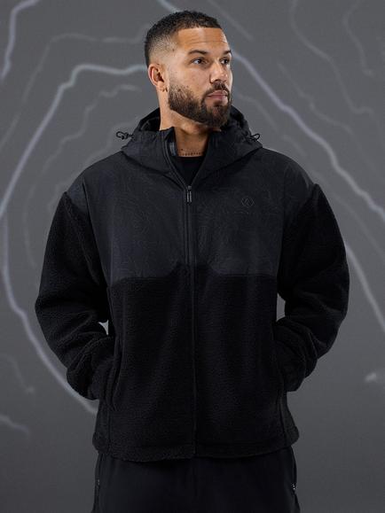 Gym King Response Borg Jacket, Black, Black