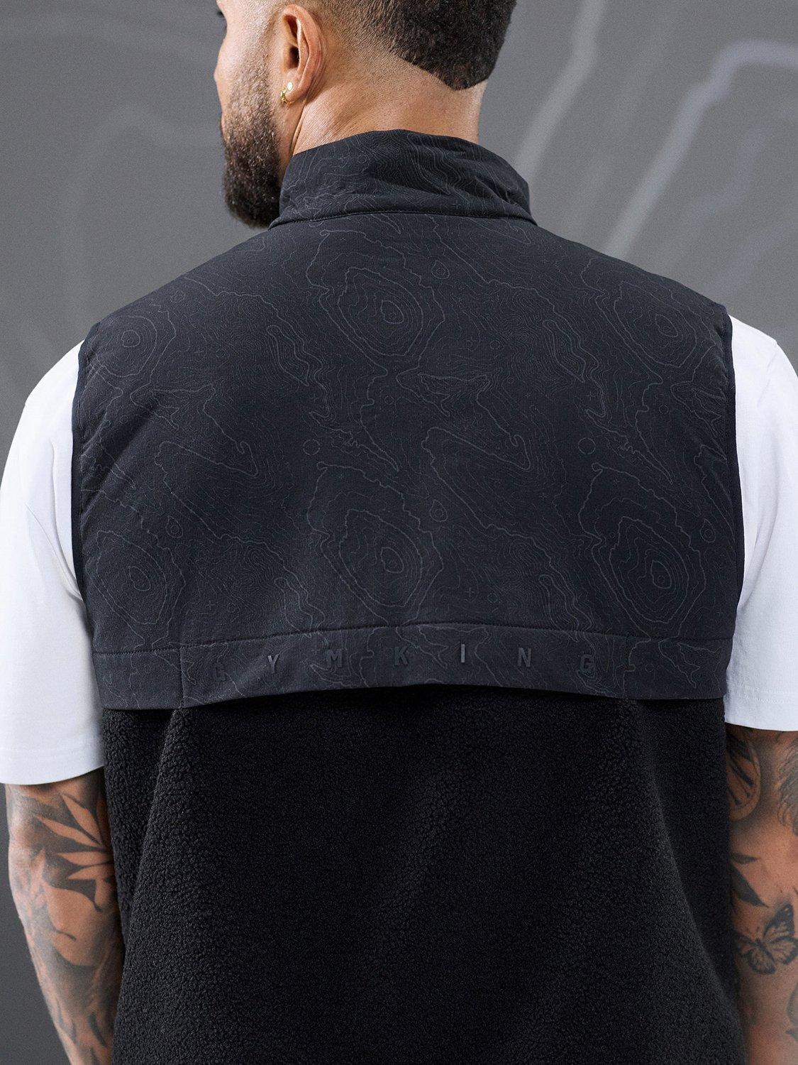 Product image 11 of 11, which shows Gym King Response Borg Gilet, Black, S