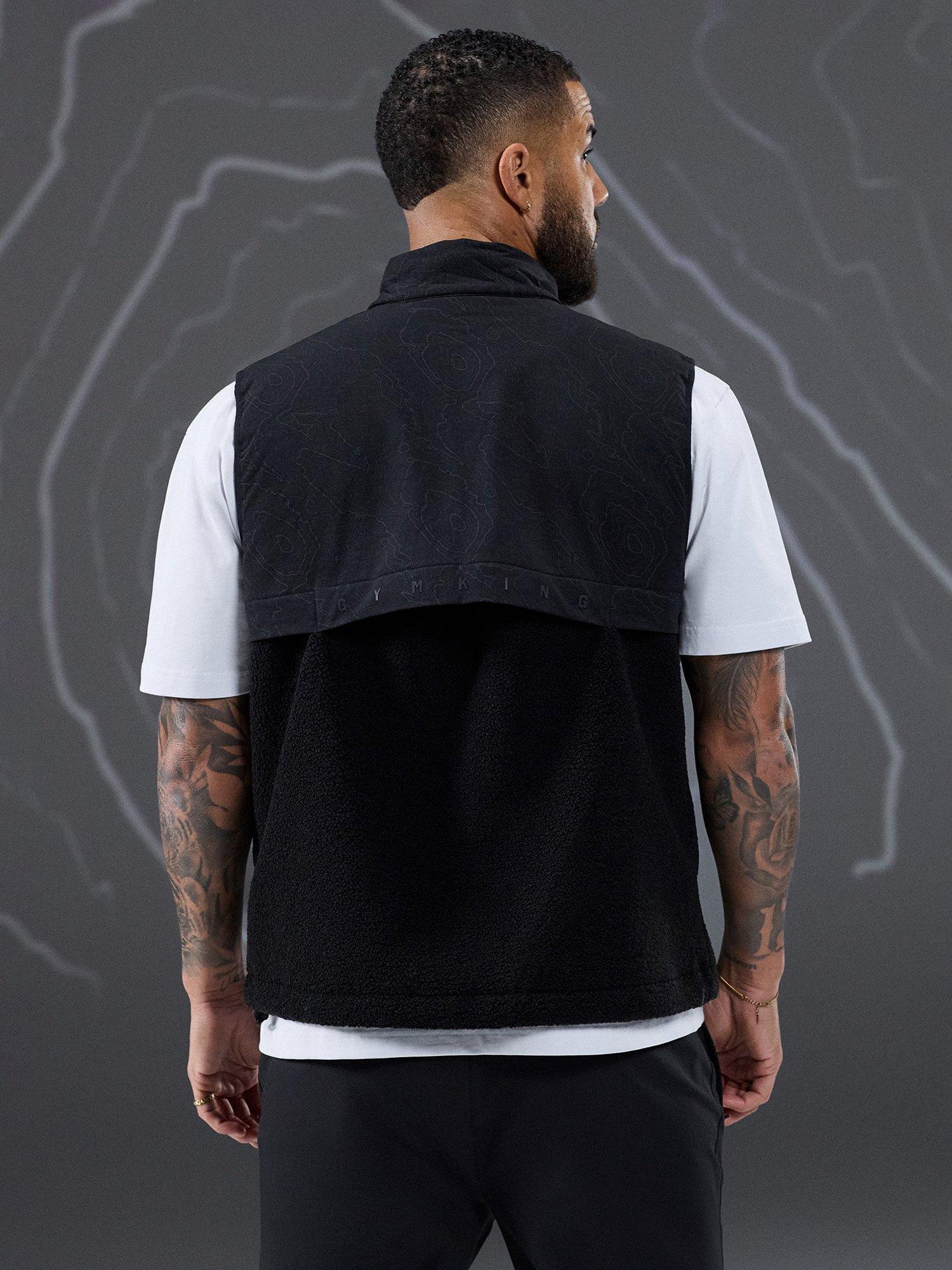 Product image 4 of 11, which shows Gym King Response Borg Gilet, Black, S