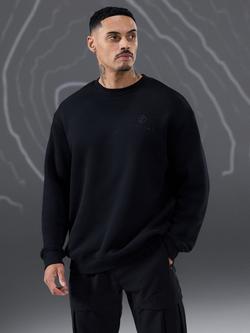 Gym King Loopback Cotton Sweatshirt, Black, Black
