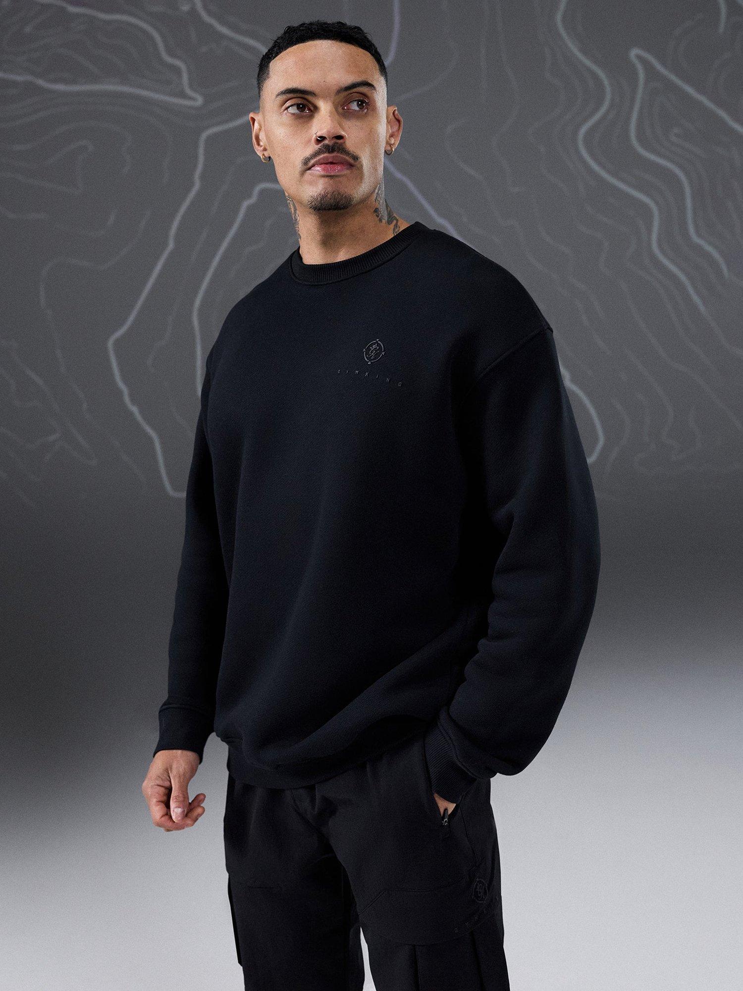 Product image 5 of 11, which shows Gym King Loopback Cotton Sweatshirt, Black, XL