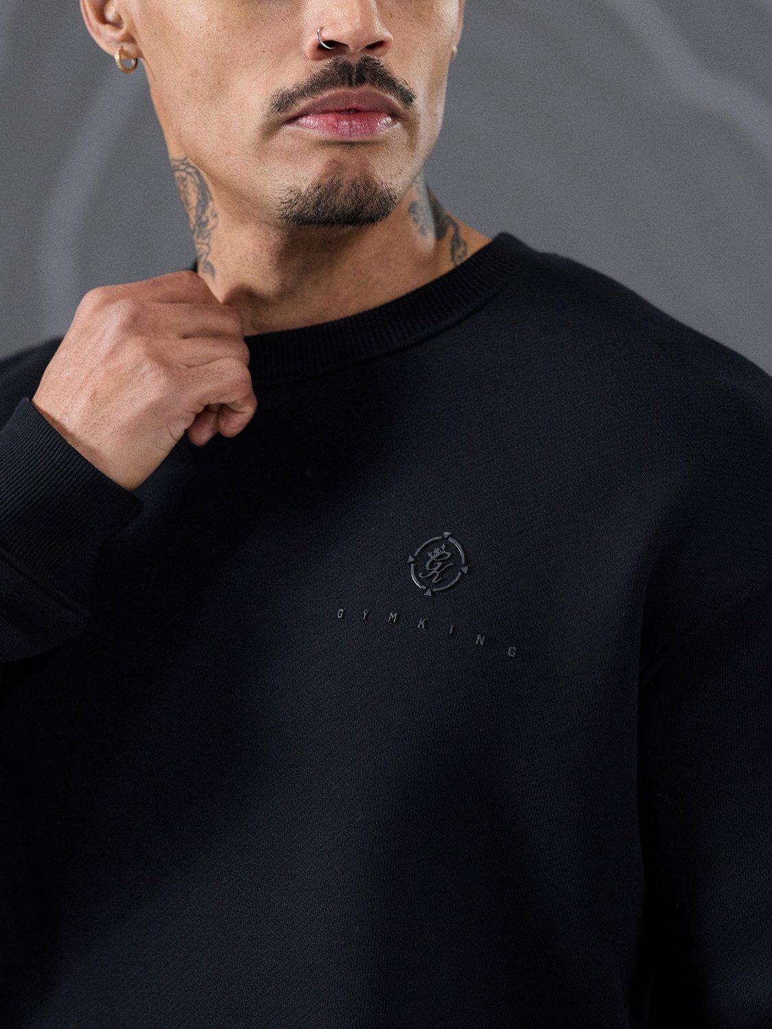 Product image 7 of 11, which shows Gym King Loopback Cotton Sweatshirt, Black, XL