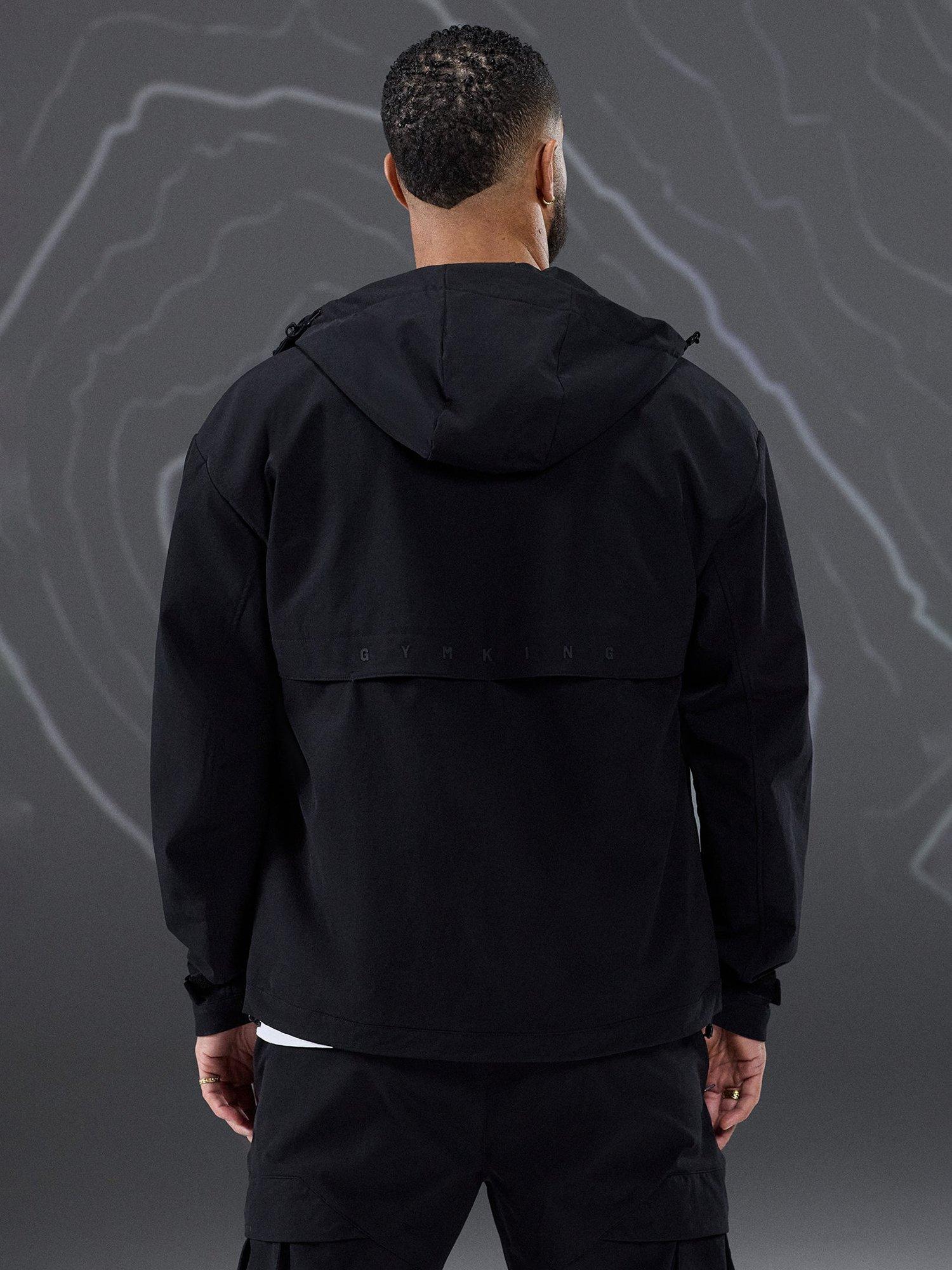 Product image 4 of 11, which shows Gym King Full Zip Tracksuit Hoodie, Black, S
