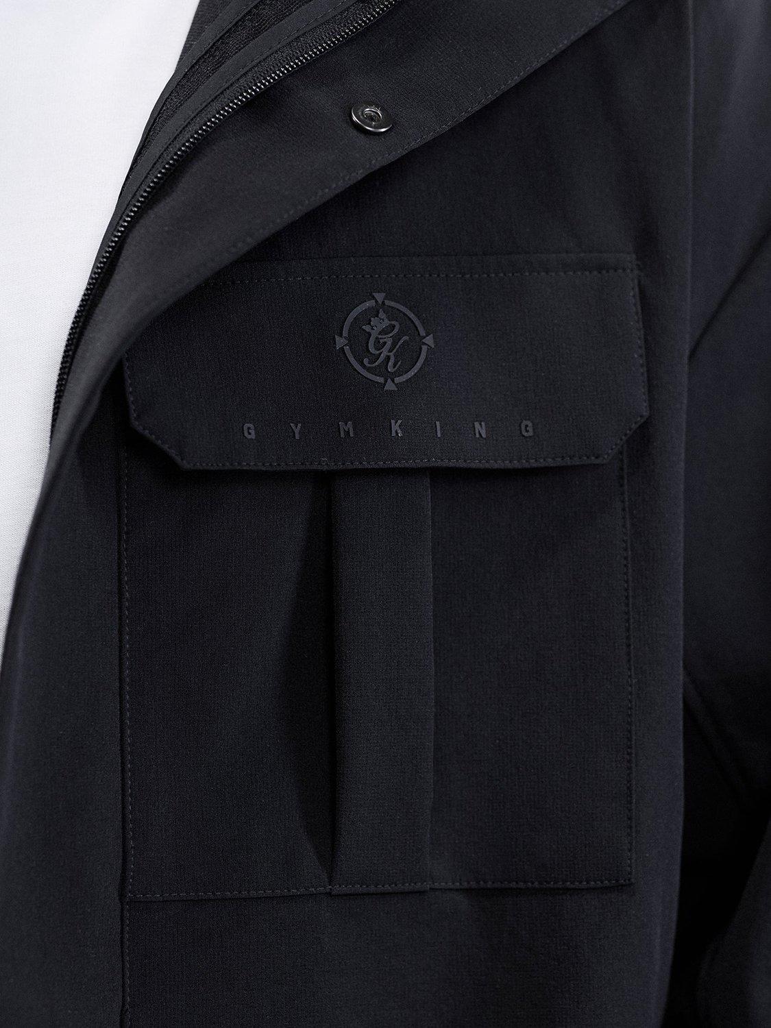 Product image 9 of 11, which shows Gym King Full Zip Tracksuit Hoodie, Black, S