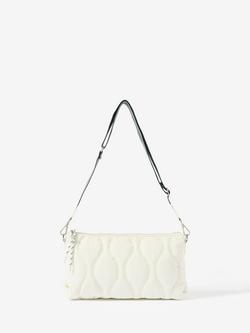 Mint Velvet Quilted Crossbody Bag, Natural Cream - view 2, Natural Cream