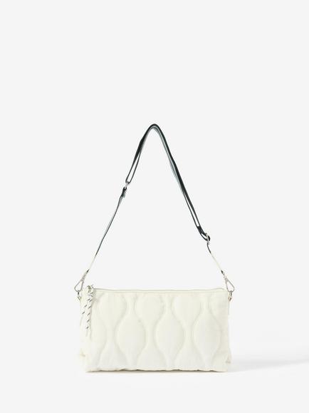 Mint Velvet Quilted Crossbody Bag, Natural Cream - view 2, Natural Cream