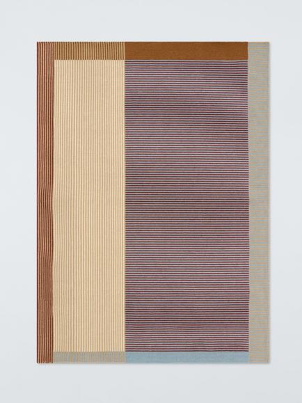 John Lewis Anders Colour Block Rug, Soft Blue