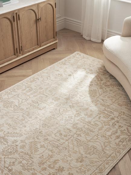 John Lewis Genevieve Traditional Hand Tufted Pure Wool Rug - view 2, Natural