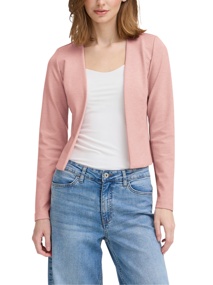 ICHI Kate Open Neck Blazer, Rose Smoke Melange