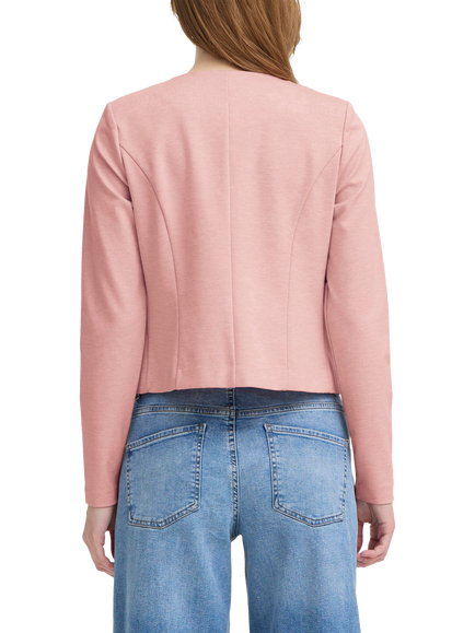 ICHI Kate Open Neck Blazer - view 2, Rose Smoke Melange