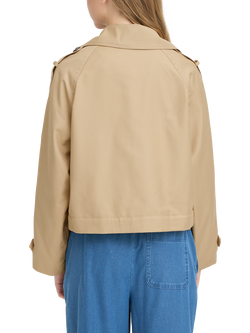 ICHI Eparza Cropped Trench Jacket, Cornstalk - view 2, Cornstalk