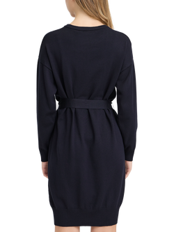 ICHI Luls Tie Waist Mini Dress, Total Eclipse - view 2, Total Eclipse