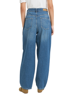 ICHI Berisel High Rise Balloon Jeans - view 2, Washed Mid Blue
