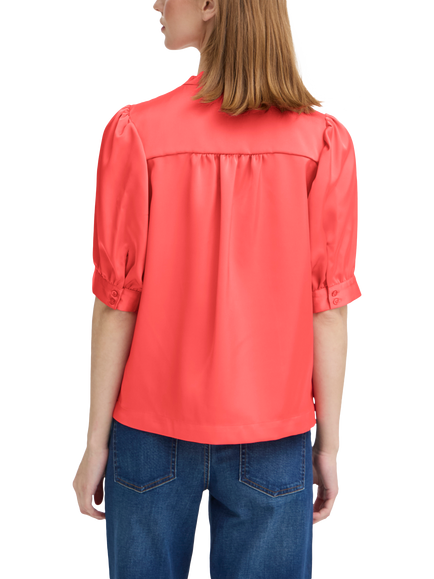 ICHI Letta V-Neck Top, Teaberry - view 2, Teaberry