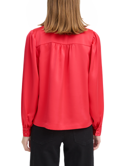 ICHI Letta V-Neck Long Sleeve Top, Teaberry - view 2, Teaberry