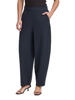 ICHI Kate Barrel Leg Trousers, Total Eclipse, Total Eclipse