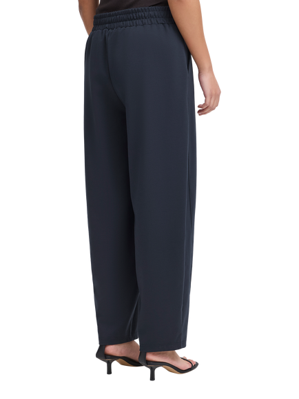 ICHI Kate Barrel Leg Trousers, Total Eclipse - view 2, Total Eclipse