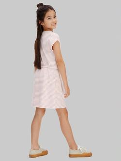Calvin Klein Kids' Punto Knit Striped Dress, Pearl - view 2, Pearl