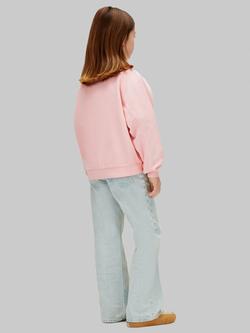 Calvin Klein Kids' Crew Neck Logo Sweatshirt, Quartz Pink - view 2, Quartz Pink