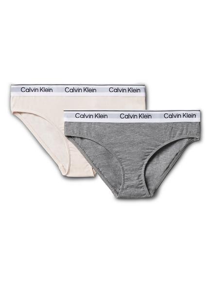 Calvin Klein Kids' cotton Bled Briefs, Pack of 2, Silver Peony/Grey Heather, Light Grey/Off White
