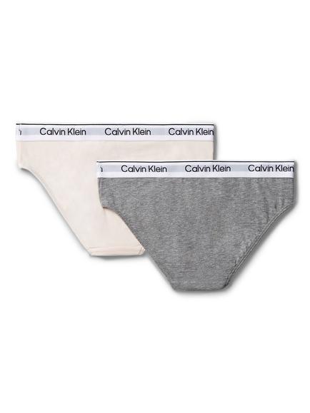 Calvin Klein Kids' cotton Bled Briefs, Pack of 2, Silver Peony/Grey Heather - view 2, Light Grey/Off White