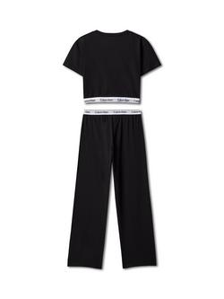 Calvin Klein Kids' Short Sleeve Pyjama Set, Ck Black - view 2, Ck Black