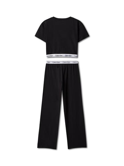 Calvin Klein Kids' Short Sleeve Pyjama Set, Ck Black - view 2, Ck Black