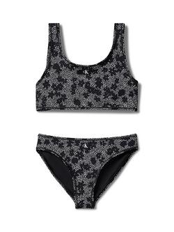 Calvin Klein Kids' Bralette Bikini Set, Black, Black