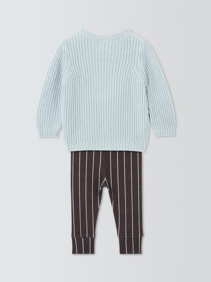 John Lewis Baby Chick Jumper & Stripe Leggings Set, Multi - view 2, Multi