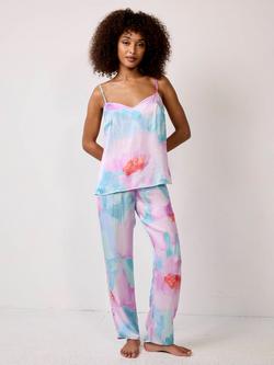 Maison Lejaby Paradise V-Neck Pyjama Top, Quiet Garden, Quiet Garden