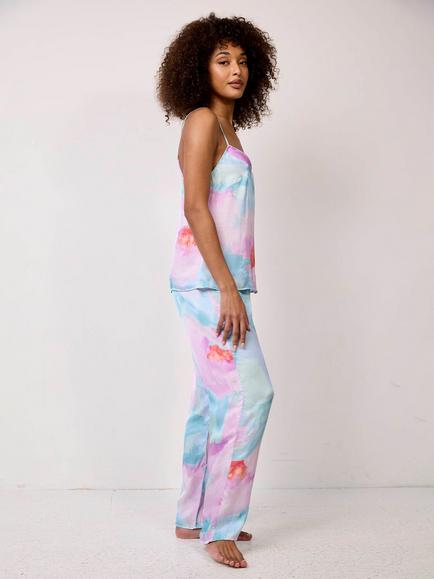 Maison Lejaby Paradise V-Neck Pyjama Top, Quiet Garden - view 2, Quiet Garden