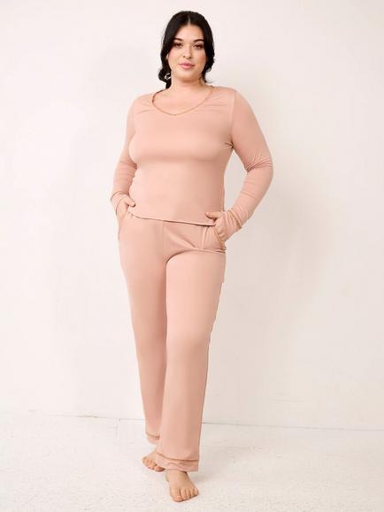 Maison Lejaby Softness Long Sleeve Pyjama Top, Aurore