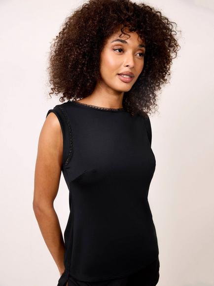 Maison Lejaby Softness Pyjama Top, Noir - view 2, Noir
