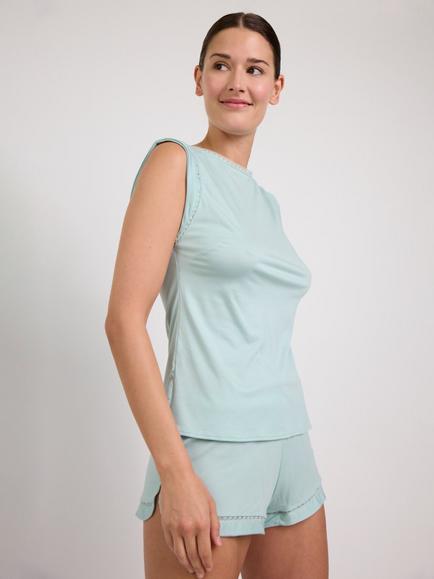 Maison Lejaby Softness Pyjama Top, Celadon - view 2, Celadon