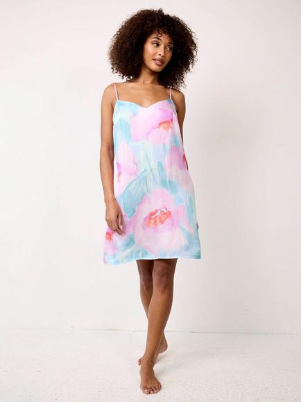 Maison Lejaby Paradise V-Neck Nightdress, Quiet Garden, Quiet Garden