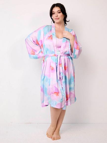 Maison Lejaby Paradise Kimono Robe, Quiet Garden, Quiet Garden