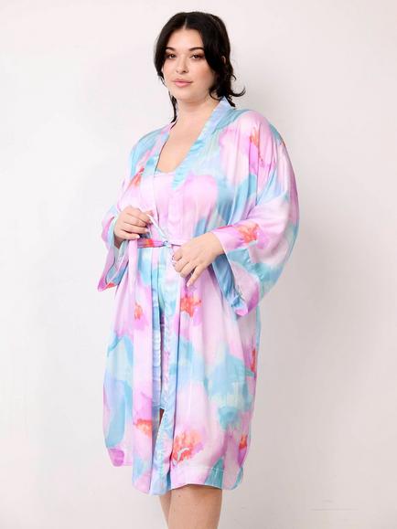 Maison Lejaby Paradise Kimono Robe, Quiet Garden - view 2, Quiet Garden