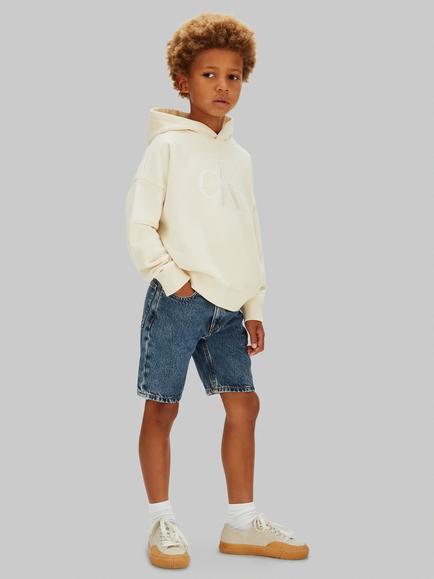 Calvin Klein Kids' Relaxed Denim Cargo Shorts, Beckford Wash, Beckford Wash