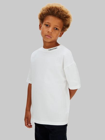 Calvin Klein Kids' Short Sleeve T-Shirt, White, White