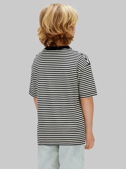 Calvin Klein Kids' Short Sleeve Striped T-Shirt - view 2, Black/Multi