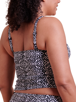 Curvy Kate Wild Horizon Multiway Tankini Top, Black/White - view 2, Black/White
